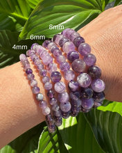 Load image into Gallery viewer, Amethyst Bracelet - 4mm, 6mm & 8mm