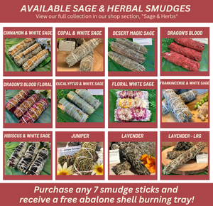 8 Piece Floral Sage Smudge Kit