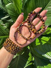 Load image into Gallery viewer, Tiger Eye Crystal Bracelet, 4mm, 6mm, 8mm Bead, Tiger's Eye Stretch Bracelet, Premium Natural Gemstone Jewelry, Wholesale Bulk Options