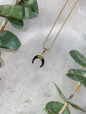 Mini Black Horn Necklace