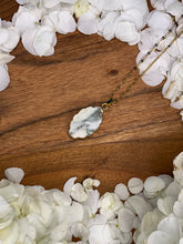 Load image into Gallery viewer, Howlite Leaf Crystal Gold Necklace