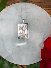 Load image into Gallery viewer, Temperance Tarot Card Necklace - Silver