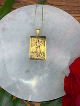 Load image into Gallery viewer, Temperance Tarot Card Necklace - Gold