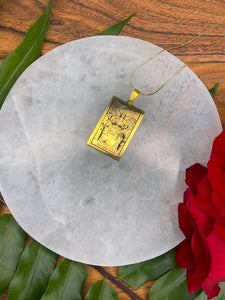 The Lovers Tarot Necklace - Gold