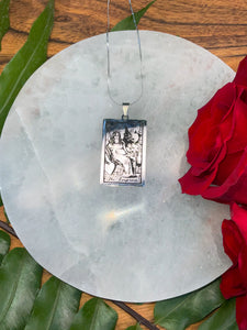 The Empress Tarot Card Necklace - Silver