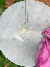 Load image into Gallery viewer, Hummingbird Spirit Animal Necklace - Gold