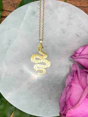 Snake #1 Spirit Animal Necklace - Gold