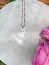 Load image into Gallery viewer, Wolf Spirit Animal Necklace - Silver