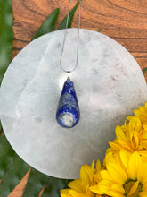 Load image into Gallery viewer, Sodalite Teardrop Crystal Silver Necklace