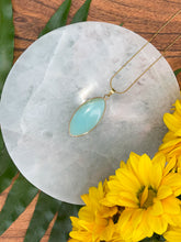 Load image into Gallery viewer, Amazonite Petal Crystal Gold Necklace