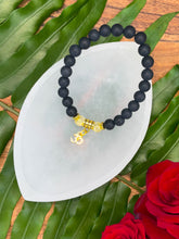 Load image into Gallery viewer, Onyx & Citrine Om Bracelet
