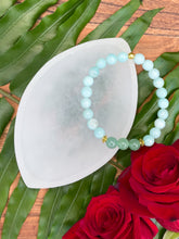 Load image into Gallery viewer, Amazonite & Green Aventurine Crystal Bracelet