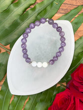 Load image into Gallery viewer, Lepidolite & Moonstone Crystal Bracelet