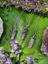 Load image into Gallery viewer, Amethyst Flat Point Crystal Silver Necklace