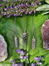 Load image into Gallery viewer, Amethyst Flat Point Crystal Silver Necklace