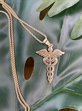 Load image into Gallery viewer, Caduceus Gold Necklace