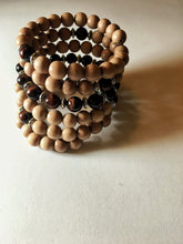 Load image into Gallery viewer, Red Tiger Eye &amp; Rosewood 108 Bead Mala Bracelet