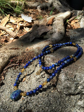 Load image into Gallery viewer, Lapis Lazuli & Citrine Mala Nacklace