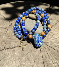 Load image into Gallery viewer, Lapis Lazuli & Picture Jasper 108 Mala Beads