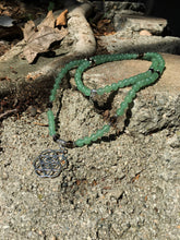 Load image into Gallery viewer, Green Aventurine & Smokey Quartz 108 Mala Beads w/ Seed of Life