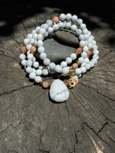 Load image into Gallery viewer, Howlite & Sunstone 108 Mala Beads