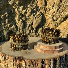Load image into Gallery viewer, Tiger Eye & Citrine 108 Bead Mala Bracelet (For Zodiac: Gemini)
