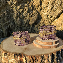 Load image into Gallery viewer, Fluorite & Citrine 108 Bead Mala Bracelet (For Zodiac: Pisces)