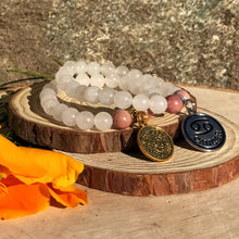 Load image into Gallery viewer, Zodiac Cancer Bracelet | Quartz & Rhodonite Crystal Bracelet