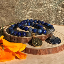 Load image into Gallery viewer, Zodiac Sagittarius Bracelet | Lapis Lazuli & Labradorite Crystal Bracelet