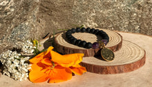 Load image into Gallery viewer, Zodiac Capricorn Bracelet | Onyx & Fluorite Crystal Bracelet