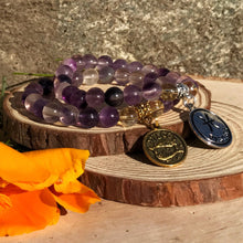 Load image into Gallery viewer, Zodiac Pisces Bracelet | Fluorite & Citrine Crystal Bracelet