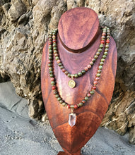 Load image into Gallery viewer, Zodiac: Scorpio | Red Jasper & Unakite Mala Beads