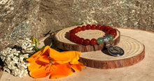 Load image into Gallery viewer, Zodiac Aries Bracelet | Carnelian & Green Aventurine Crystal Bracelet