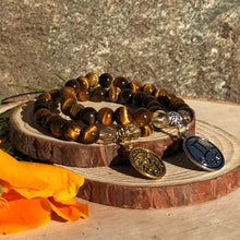 Load image into Gallery viewer, Zodiac Gemini Bracelet | Tiger Eye & Citrine Crystal Bracelet