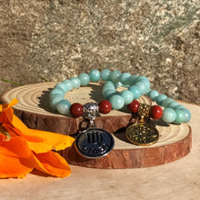 Load image into Gallery viewer, Zodiac Virgo Bracelet | Amazonite & Red Jasper Crystal Bracelet