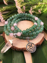 Load image into Gallery viewer, Zodiac: Taurus | Green Aventurine & Rose Quartz Mala Beads