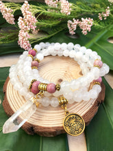 Load image into Gallery viewer, Zodiac: Cancer | Rhodonite & Clear Quartz Mala Beads