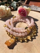 Load image into Gallery viewer, Rose Quartz & Citrine 108 Mala Beads