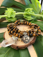 Load image into Gallery viewer, Zodiac: Gemini | Tiger Eye & Citrine Mala Beads