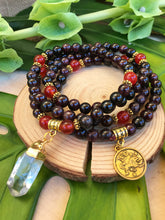 Load image into Gallery viewer, Zodiac: Leo | Garnet & Carnelian Mala Beads