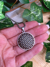 Load image into Gallery viewer, Flower of Life Silver Necklace #2