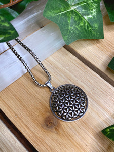Flower of Life Silver Necklace #2