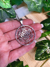 Load image into Gallery viewer, Metatron&#39;s Cube Silver Necklace