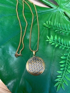 Flower of Life Gold Necklace #1