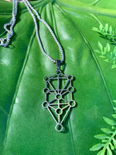 Load image into Gallery viewer, Tree of Life Sacred Geometry Silver Necklace