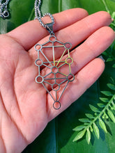 Load image into Gallery viewer, Tree of Life Sacred Geometry Silver Necklace