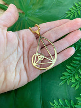 Load image into Gallery viewer, Fibonacci Necklace | Golden Ratio Pendant | Gold Geometric Necklace | Sacred Geometry Jewelry | Platonic Solids, Fibonaci | Mayan Rose
