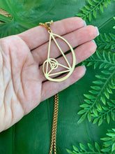 Load image into Gallery viewer, Fibonacci Necklace | Golden Ratio Pendant | Gold Geometric Necklace | Sacred Geometry Jewelry | Platonic Solids, Fibonaci | Mayan Rose