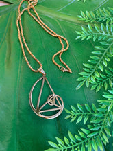 Load image into Gallery viewer, Fibonacci Necklace | Golden Ratio Pendant | Gold Geometric Necklace | Sacred Geometry Jewelry | Platonic Solids, Fibonaci | Mayan Rose