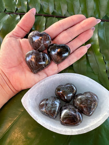 GARNET HEART Crystal (Premium Grade A Natural) Tumbled Polished Crystals for Love | Gemstone for Healing, Yoga, Meditation, Reiki, Wicca